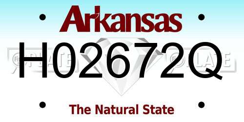 H02672Q Arkansas License Plate