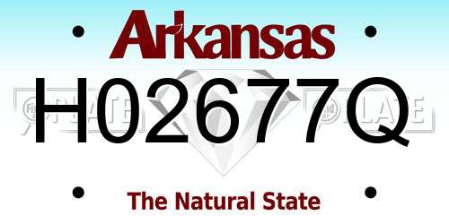 H02677Q Arkansas License Plate