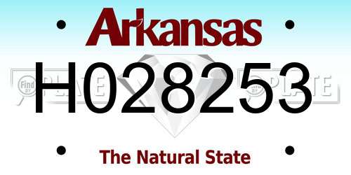 H028253 Arkansas License Plate