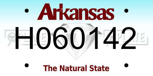 H060142 Arkansas License Plate
