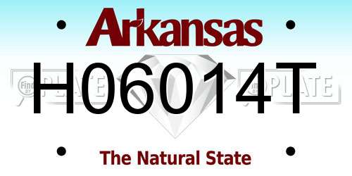 H06014T Arkansas License Plate
