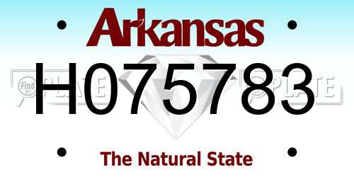 H075783 Arkansas License Plate