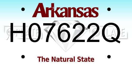 H07622Q Arkansas License Plate