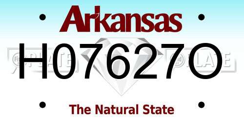 H07627O Arkansas License Plate