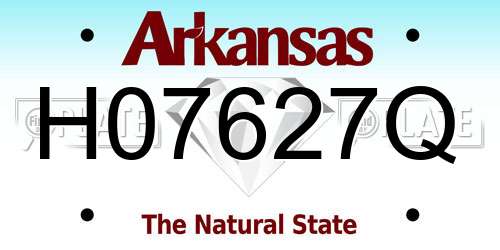 H07627Q Arkansas License Plate