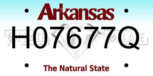 H07677Q Arkansas License Plate