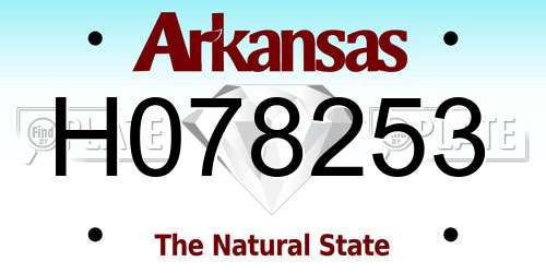 H078253 Arkansas License Plate