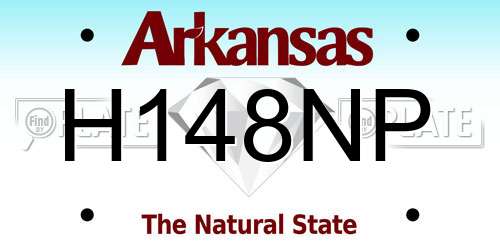 H148NP Arkansas License Plate