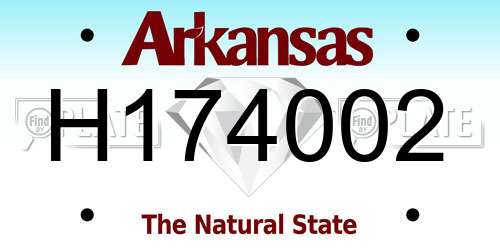 H174002 Arkansas License Plate