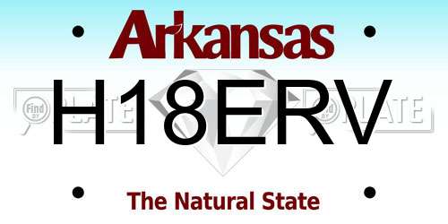 H18ERV Arkansas License Plate