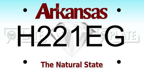 H221EG Arkansas License Plate