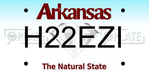 H22EZI Arkansas License Plate