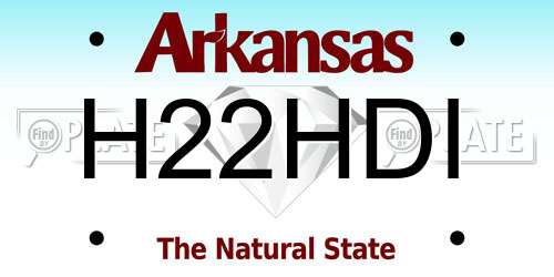 H22HDI Arkansas License Plate