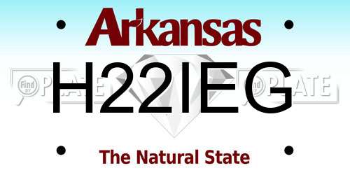 H22IEG Arkansas License Plate