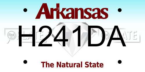 H241DA Arkansas License Plate