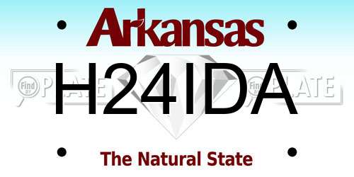 H24IDA Arkansas License Plate