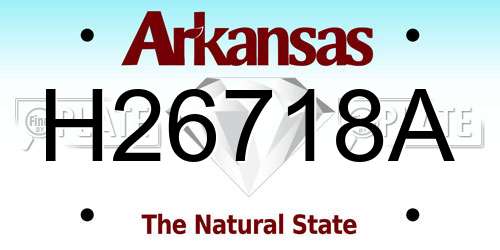 H26718A Arkansas License Plate