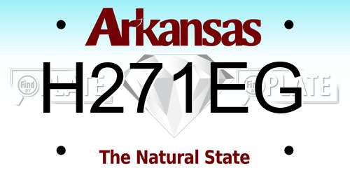 H271EG Arkansas License Plate
