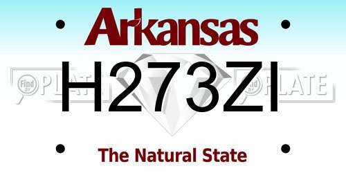 H273ZI Arkansas License Plate