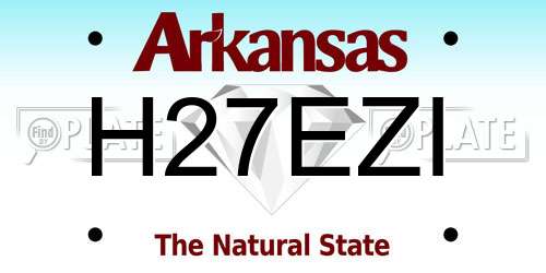 H27EZI Arkansas License Plate