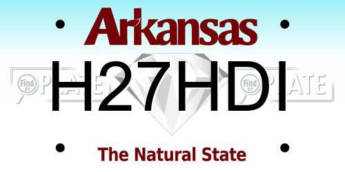 H27HDI Arkansas License Plate