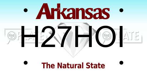 H27HOI Arkansas License Plate