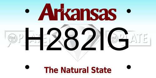 H282IG Arkansas License Plate