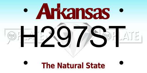 H297ST Arkansas License Plate
