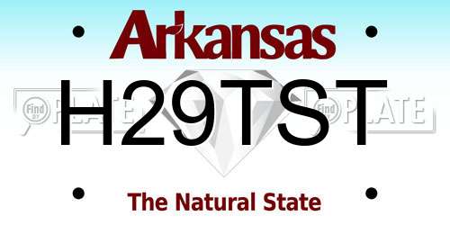H29TST Arkansas License Plate