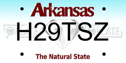 H29TSZ Arkansas License Plate