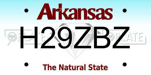 H29ZBZ Arkansas License Plate