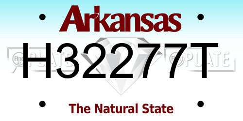 H32277T Arkansas License Plate
