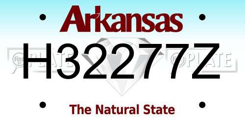 H32277Z Arkansas License Plate