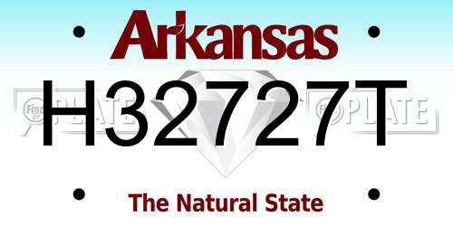 H32727T Arkansas License Plate