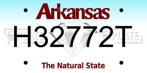 H32772T Arkansas License Plate
