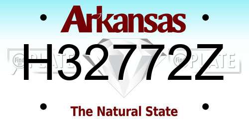 H32772Z Arkansas License Plate