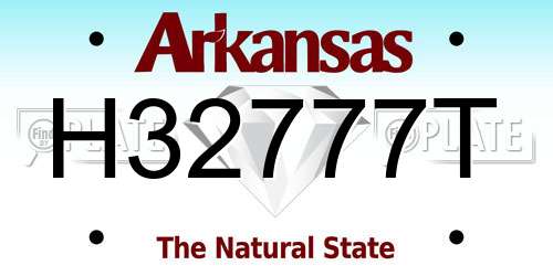 H32777T Arkansas License Plate
