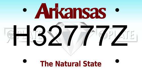 H32777Z Arkansas License Plate