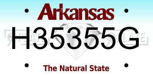 H35355G Arkansas License Plate