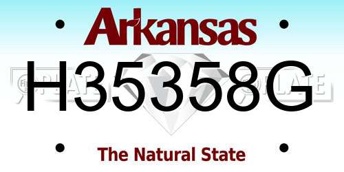 H35358G Arkansas License Plate
