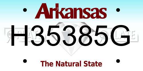 H35385G Arkansas License Plate