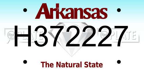 H372227 Arkansas License Plate