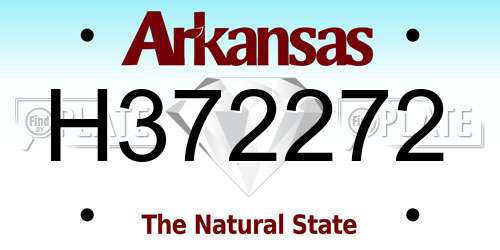 H372272 Arkansas License Plate