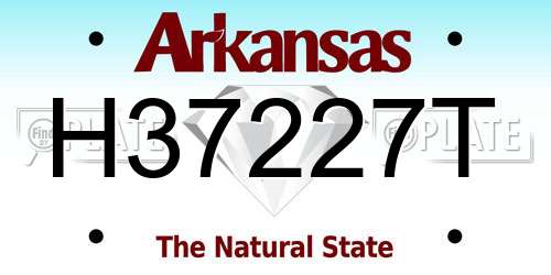 H37227T Arkansas License Plate