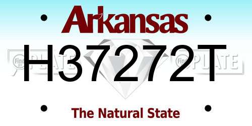 H37272T Arkansas License Plate