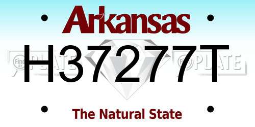 H37277T Arkansas License Plate