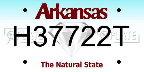 H37722T Arkansas License Plate