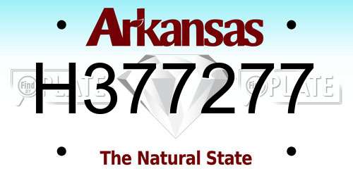 H377277 Arkansas License Plate