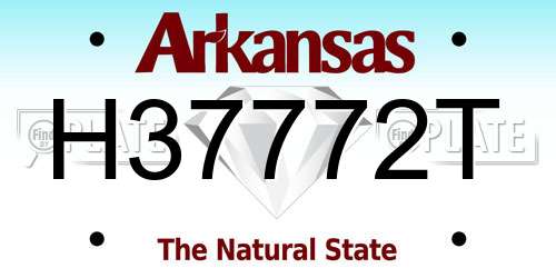 H37772T Arkansas License Plate
