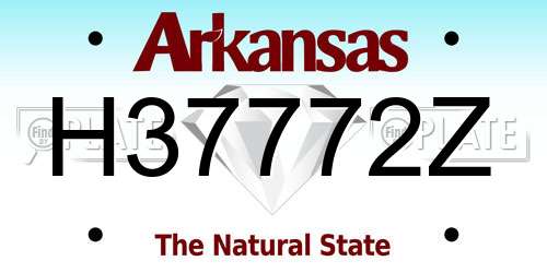 H37772Z Arkansas License Plate